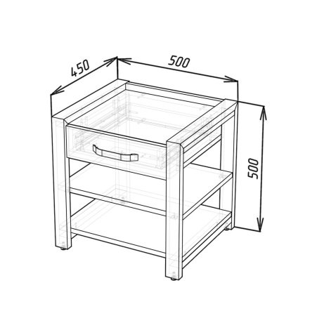 Кровать Loft + Тумба прикроватная Loft 2 шт. — изображение 10