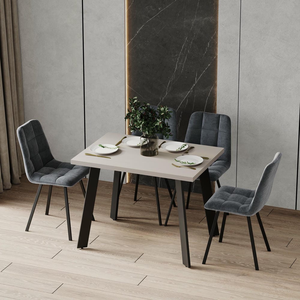 Кухонный стол на кухню в стиле Loft "ORIGINALL" 120х75х75 из ДСП, металлический стильный обеденный стол лофт — изображение 16