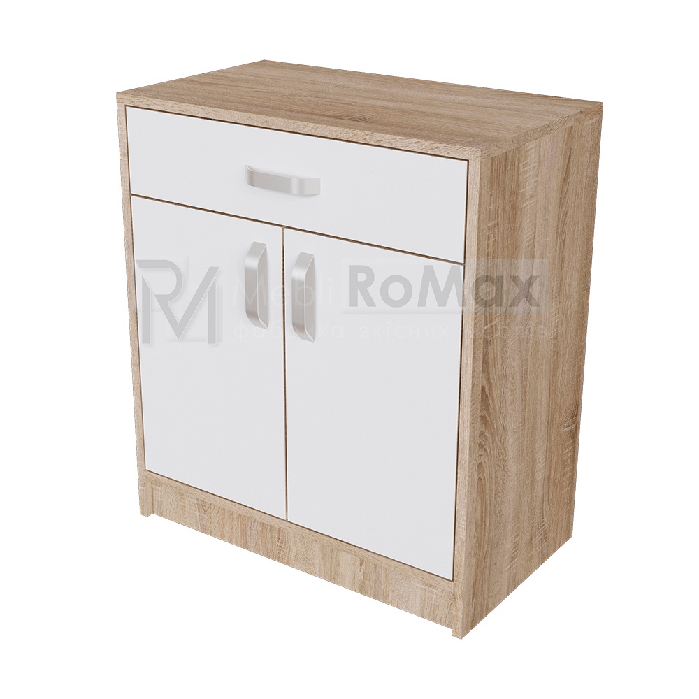 Комод для одягу з шухлядою і дверцятами "White Mix" 70х80х40 для спальні у сучасному стилі - Зображення 4