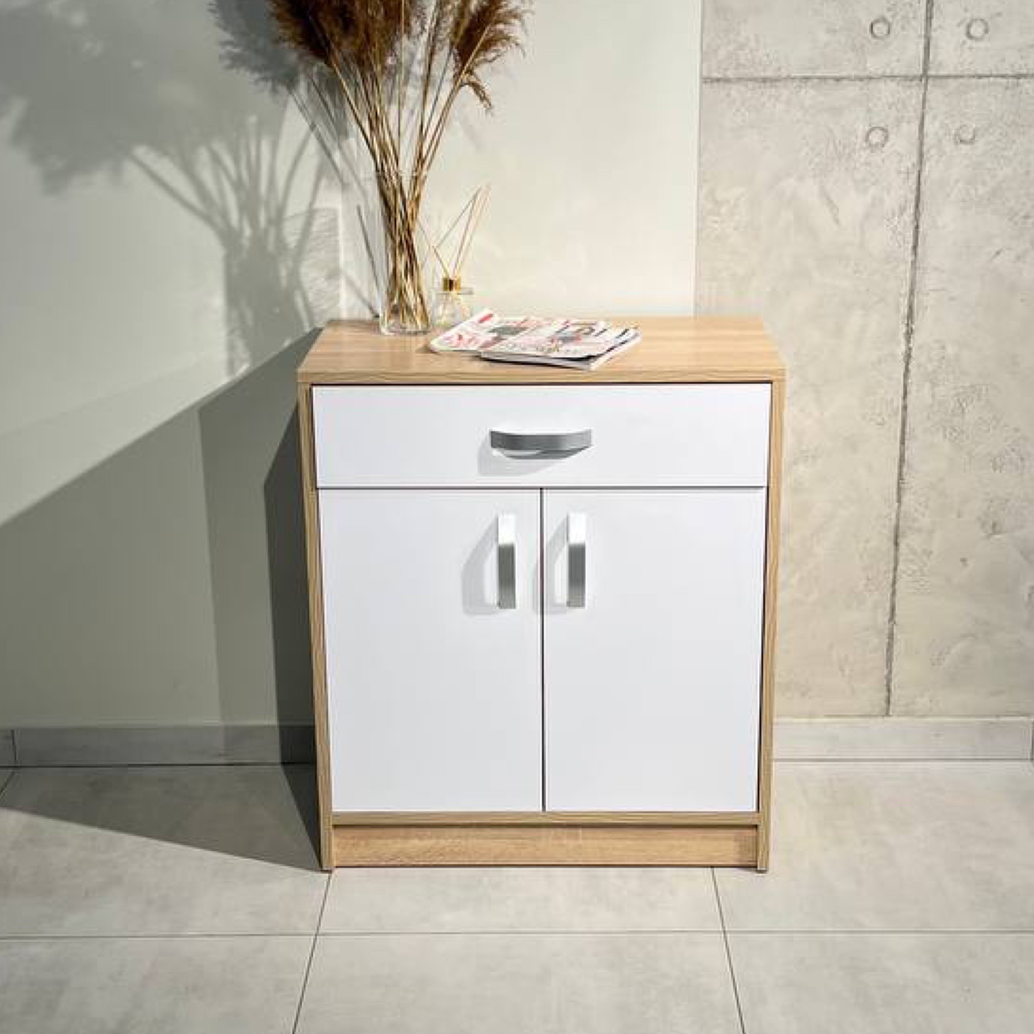 Комод для одягу з шухлядою і дверцятами "White Mix" 70х80х40 для спальні у сучасному стилі - Зображення 3