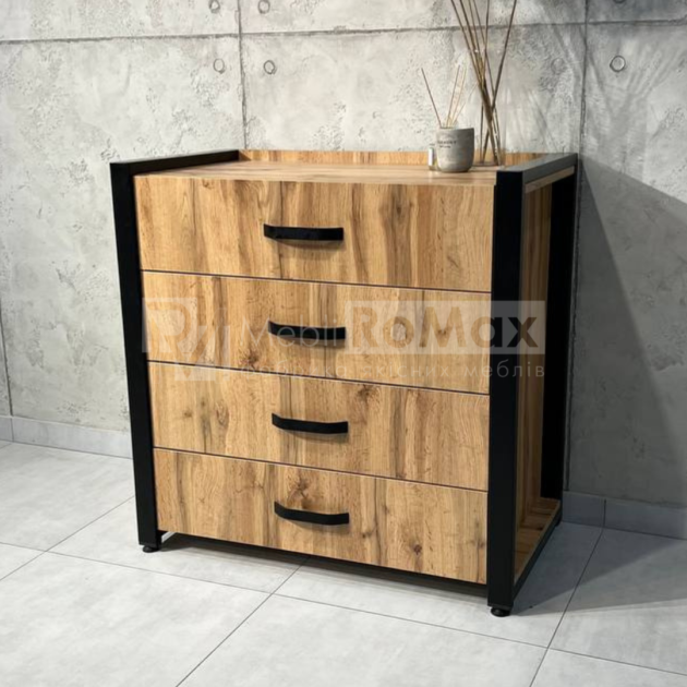 Комод 4 ящика в спальню в стиле LOFT комод для дома с ящиками для вещей