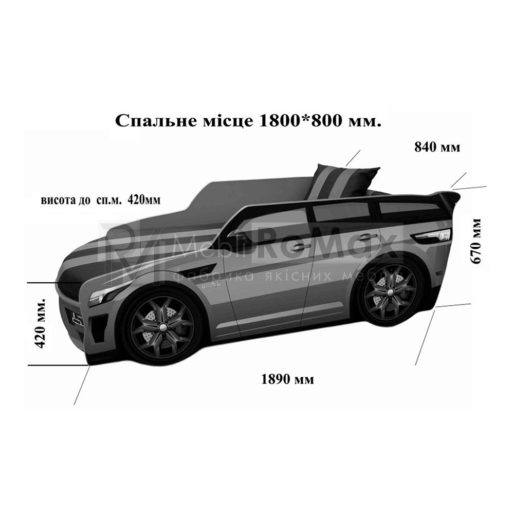 Ліжко PREMIUM + мех. 1890/840 (сп.м 1800*800 мм.)+ подушка - Зображення 10