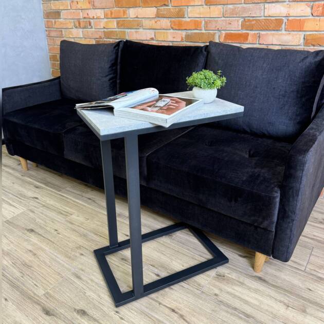 Столик приставний у стилі Loft "URBAN" 35х75х55, металевий журнальний столик